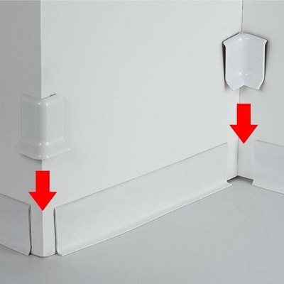 Simplified Installation Process with Robust Baseboard Corners Set of Six