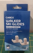 Carex Universal Walker Ski Glides - Fits Most Walkers - 1 Pair, Boxed