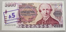 Argentina 5 Australes 1985 Unc