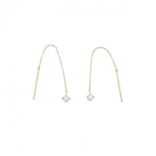 Authentic K18YG Diamond Pierce 0.10CT #230-000-414-4549