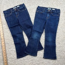 OshKosh Bgosh Toddler Girls Bootcut Jeans Dark Wash Size 4T Set of 2