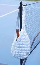 Pickle O' Joe Quilted Sling Bag Pickleball Bag Dusty Gray But Looks Light Blue