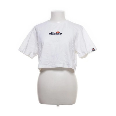 Ellesse, Crop Top, Größe: 40, FIREBALL, Weiß, Baumwolle, Print, Damen #H8W