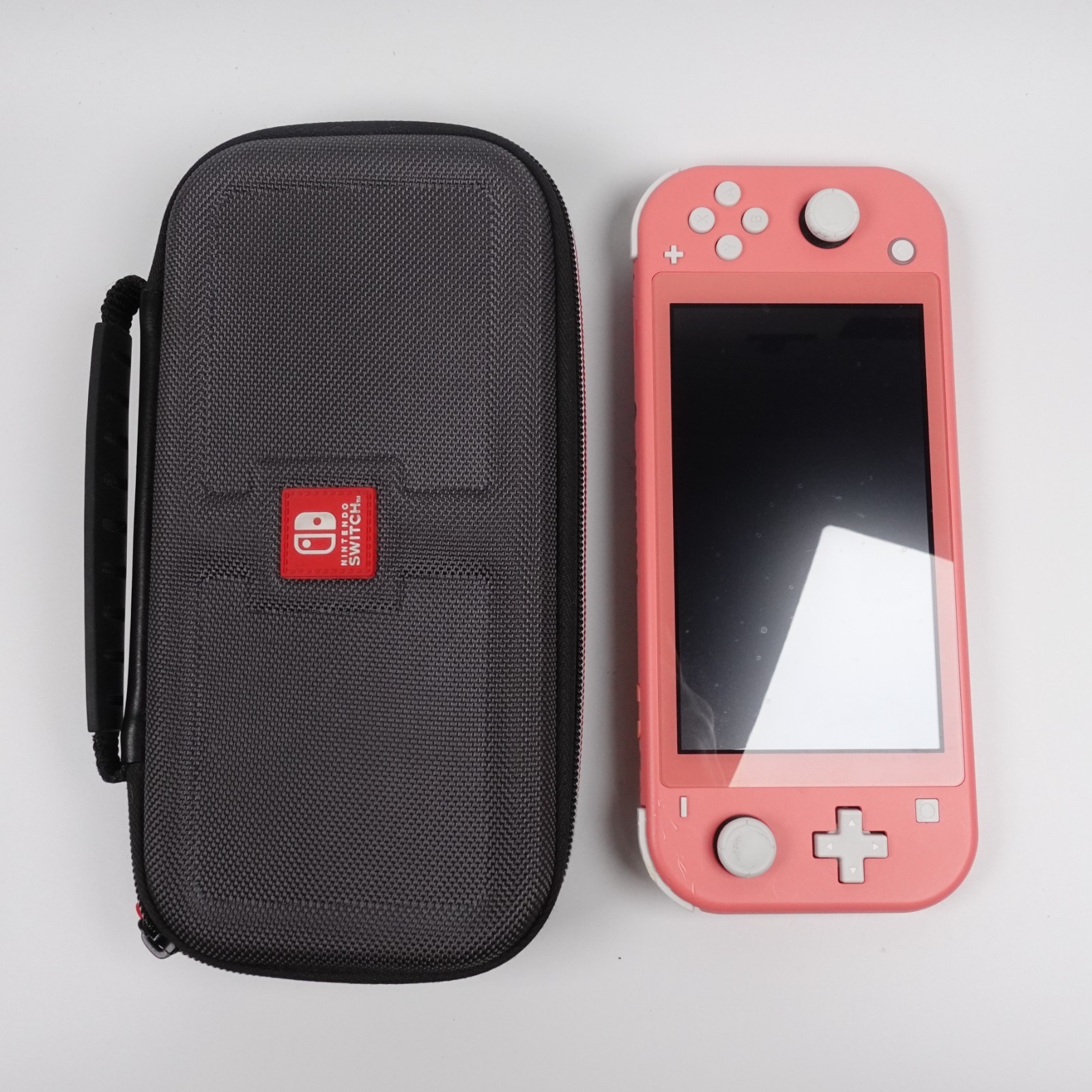 Nintendo Switch Lite HDH-001 32GB Coral Pink w Carry Case See Photos