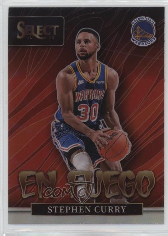 2021-22 Panini Select En Fuego Silver Prizm Stephen Curry #14 7y2