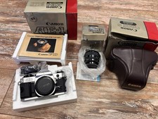 Canon AE-1 Program Camera W/Leather Case 50mm Lens Japan New In Box