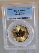 2016 Canadian Maple Leaf 1oz Gold Coin PCGS MS69