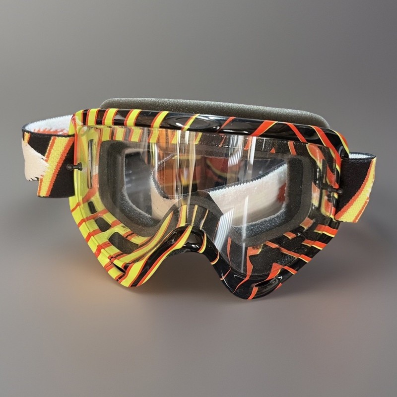 Oakley Mayhem Pro MX Goggles Ski Snowboard Green Black Yellow Orange