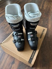 NEW Salomon S/PRO 80 W CS GW Ski Boots Black/Sterling Blue Women's Size 26/26.5