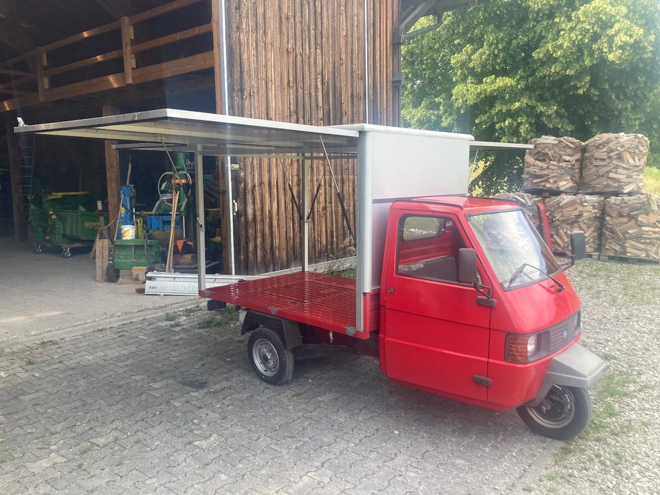 Rote Ape TM mit soldidem, schönem Kastenaufbau aus Aluminium, abnehmbar - Bild 4 von 4