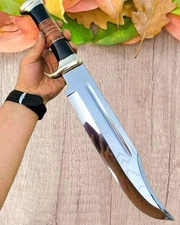 Custom Handmade Tool Steel High Polish Crocodile Dundee Bowie knife