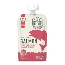 Serenity Kids Salmon Baby Food Pouches 6 Pack 3.5 Oz - BPA-Free