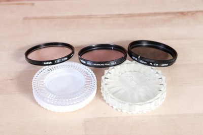 62mm Filters: Tiffen Enhancing, Hoya Cir-Pol, Hansa 1-A
