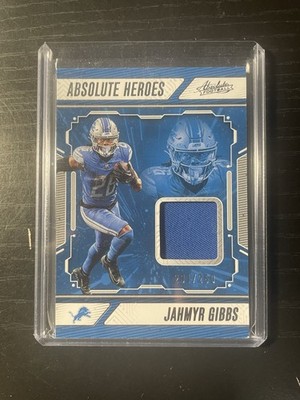 2024 Panini Absolute Heroes Memorabilia Jahmyr Gibbs #AHM-JGS /250 (MEM)