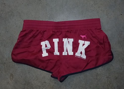Vintage PINK Victoria's Secret Small Red Athletic Spell Out Logo 86 Gym Shorts - 第 1/3 張圖片