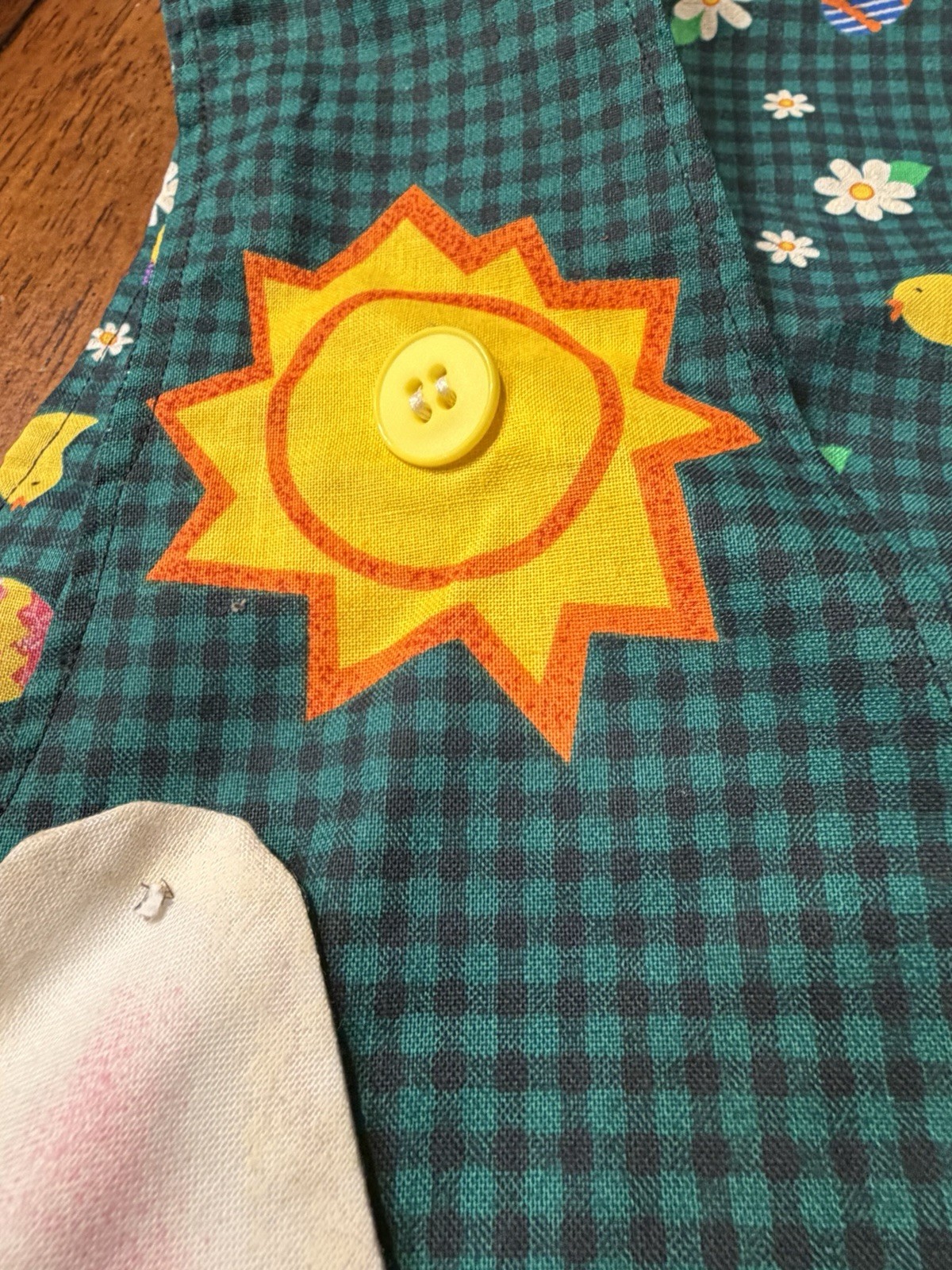 Homemade Spring/Easter Vest   Double Sided Size L… - image 5