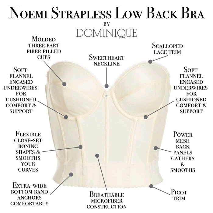 Sujetador de novia Dominique 6377 Noemi sin tirantes espalda baja - Negro - 40C - Nuevo con etiquetas Foto 3 de 3