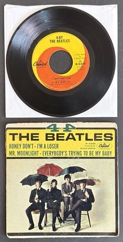 THE BEATLES "4-By 4" ORIGINAL 1965 EP+COVER Capitol R-5365