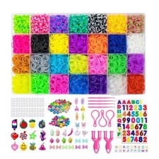 11,860 Rubber Bands Refill Set: Bracelet Making Kit for Kids, Loom Bands, ..
