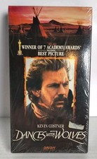 Dances with Wolves VHS, 1990 1st Release Orion Watermark Sealed Kevin Costner.