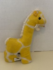 VTG Eden Yellow Giraffe Plush Stuffed Animal Wind Up Musical Plush Neck Works.