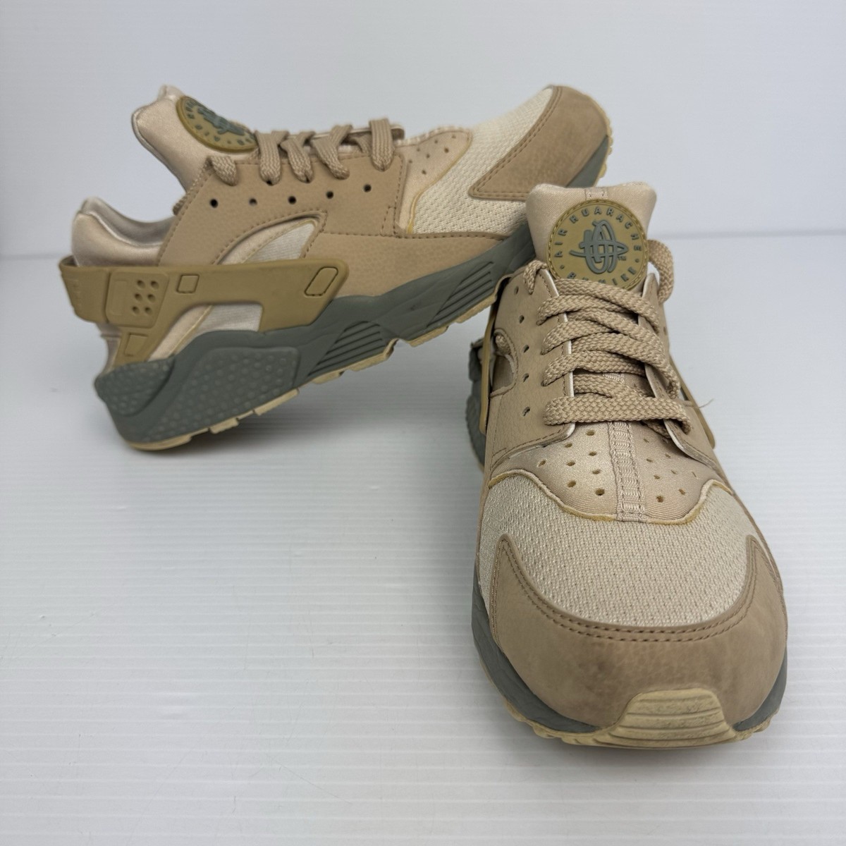 Nike Air Huarache Mens Shoes Brown Gray Tan Running Sneaker 318429