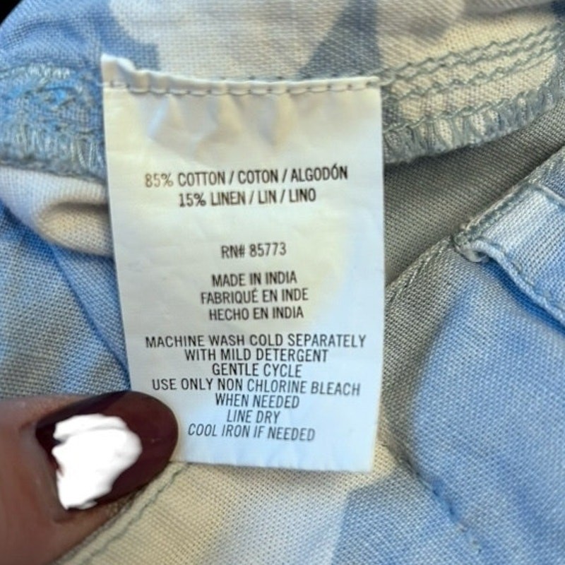 SOLD OUT $69 O’Neill Kelcey Lightweight Blue Chambray Pants Daisy Print Size 24 image 8