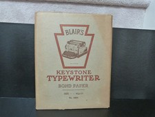 Blair's Keystone typewriter paper pkg envelope VTG office advertising 6484  thumbnail
