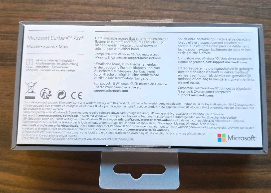 Microsoft Surface Arc Bluetooth Maus - Hellgrau (CZV-00002) - Bild 2 von 4