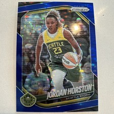 2025 Panini Prizm WNBA #37 Jordan Horston Blue Pulsar 048/199 Seattle Storm