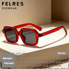 Square Tinted Myopia Nearsighted Glasses For Men Women Outdoor Shade Sunglasses