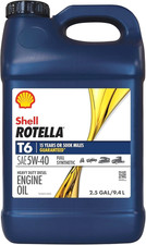 Shell Rotella T6 Full Synthetic 5W-40 Diesel Engine Oil, 2.5 Gallon/ Hot Sale 21.60 per gallon