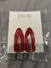 Dior Backstage Red Hair Clip set of two