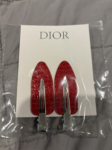 Dior Red Resin Logo Hair Clips Dior Hair Clips: Adorable Accessories for Your Routine | TikTok main image 3