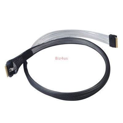24Gbps Slim SAS SFF 8654 8i to SFF 8654 8i SAS4.0 Data Transmission Cable 80cm