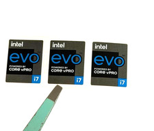 3 x Intel Evo Powered By Core vPRO i7 Sticker Laptop/PC Badge Decal 18mm x 22mm