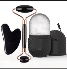 Ice Roller Gua Sha Facial Massage Set Puffiness, Jawline, Skin Care Tool