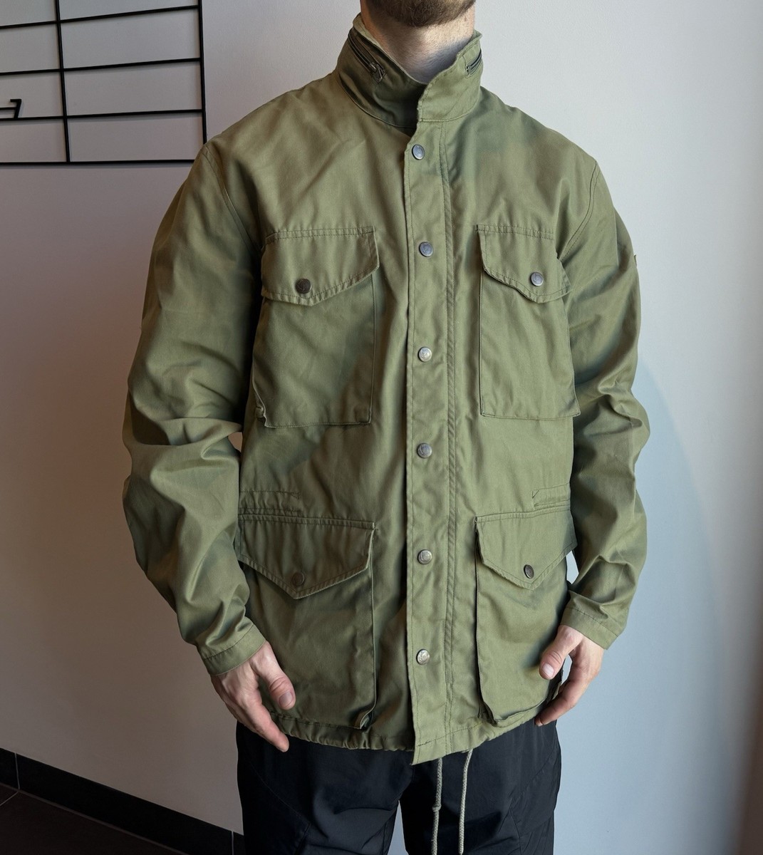 DDP Vintage Men Fjallraven Fjällräven Outdoor Jacket Hooded Olive