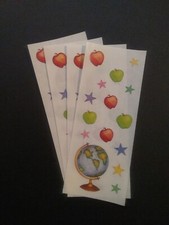 Creative Memories  Lot of Four Studio Stickers  2" x 5"  Globe Apples