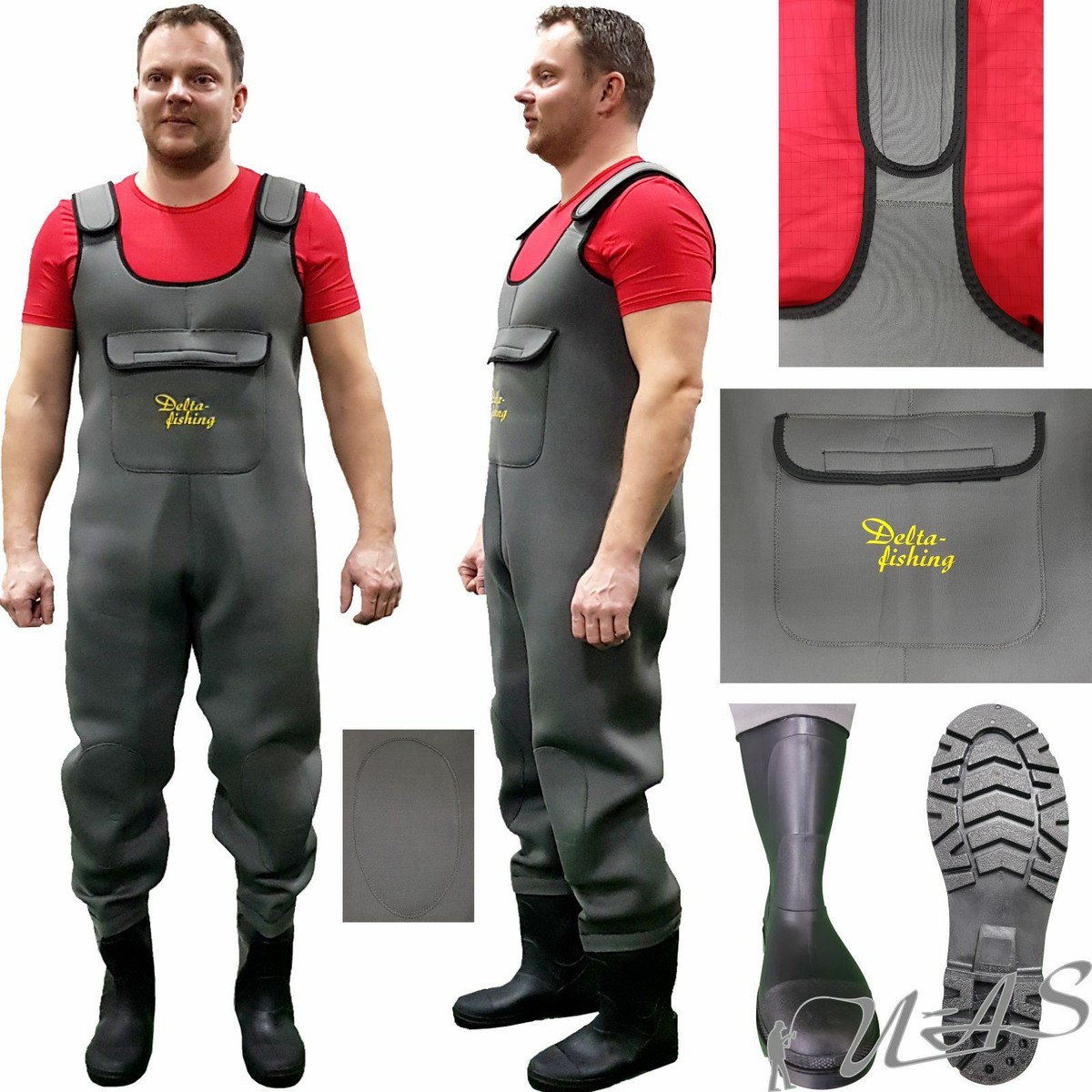 Delta Fishing 4mm Neoprene Wathose Ultra Flex nach Wahl