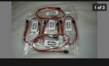 Lot of 5 SATA Cables 24 Inch 2 FT Straight Red HD Optical Drive Data cables