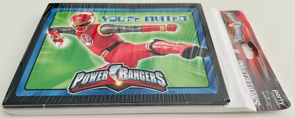 Hallmark Party Express Power Rangers Vintage Nuevo de Lote Antiguo Niños Fiesta Invitaciones 8 unidades Foto 4 de 4