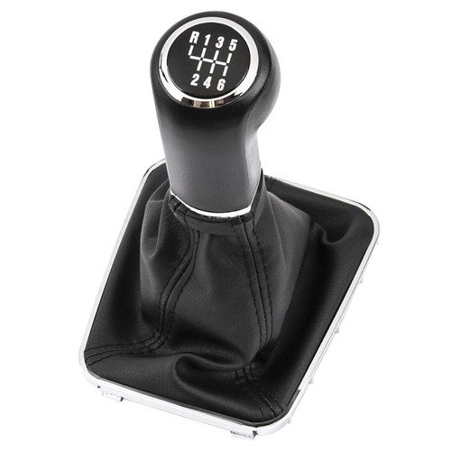 Per Opel Zafira B A05 2005 - 2015 Pomello Del Cambio Leva 6 Marce Cuffia Nero IT - Picture 6 of 9