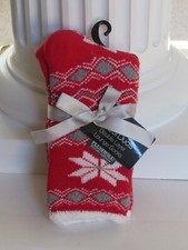 CUDDL DUDS Women's Plushfill Lounge Slipper Socks 1 Pair NON-SKID Size 4-10 NWT