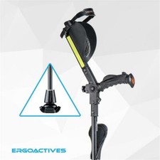 Ergoactives A001 Ergobaum 6G Adults Pair Crutches- Black