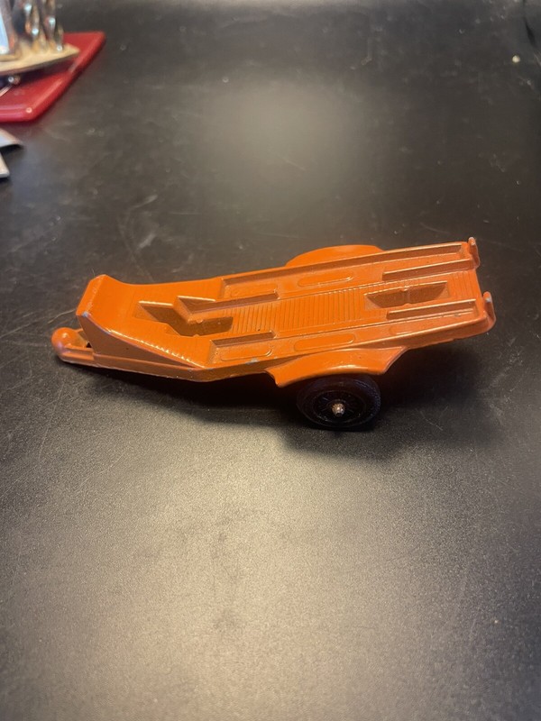 Vintage TOOTSIETOY Diecast Orange #2 MOTORCYCLE TRAILER for Single Motorcycle