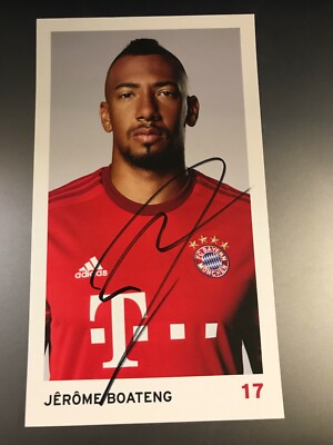 Autogramm Jerome BOATENG FCB Bayern München 2015/16 VfB Stuttgart 20-1/4 xyz
