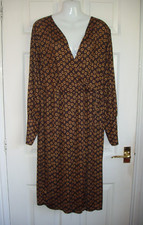 JUST CURVY long slit sleeve stretch wrap summer party dress  42 L  plus size 22