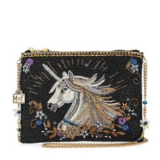 Mary Frances Whimsical Wonder Beaded Unicorn Mini Crossbody Handbag