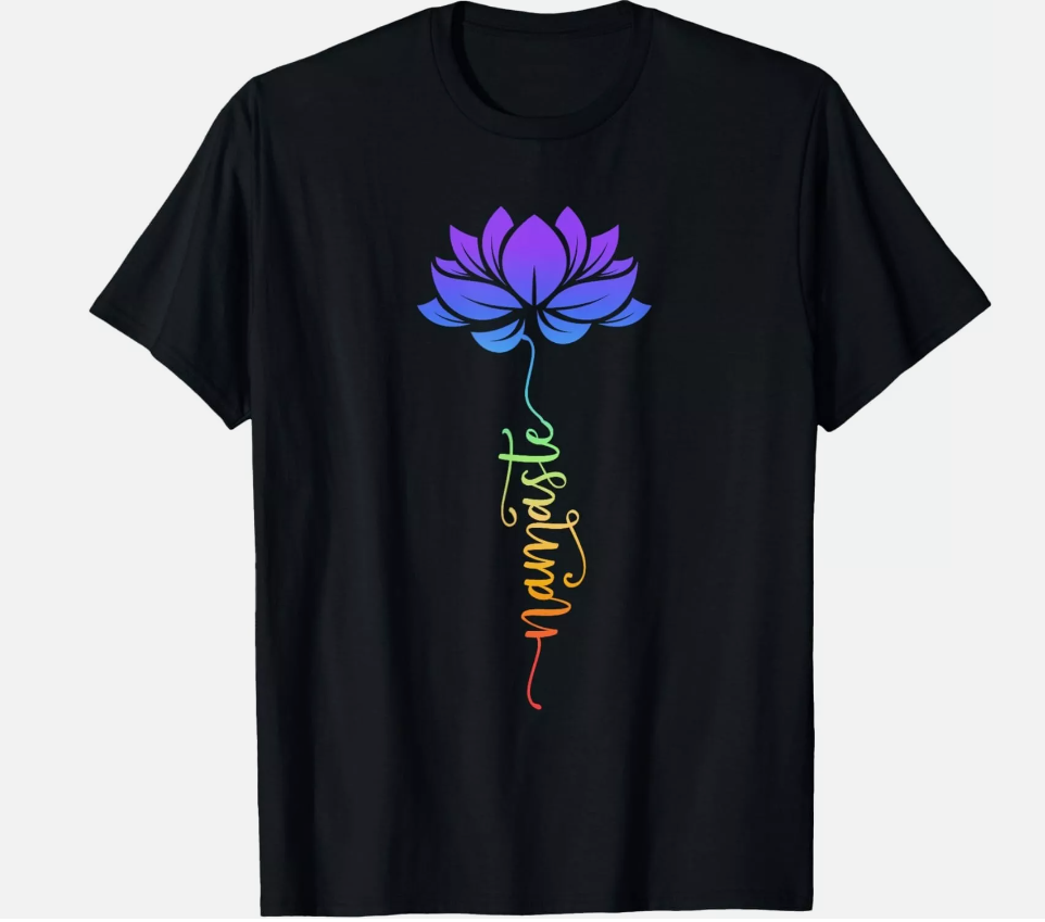 Namaste Lotus Flower Meditation Yoga Gift Unisex T-Shirt, Streetwear T-Shirt